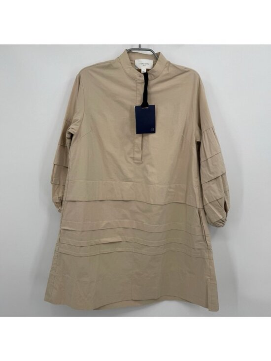 Tuckernuck Dresses & Skirts - Pomander Place by Tuckernuck Tan Chelsea Dress size S Long Sleeve Oversized